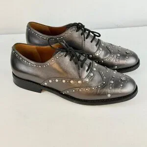 Coach | Shoes | Us 9b Womens Coach Tegan Oxford Gunmetal Leather Tea ...